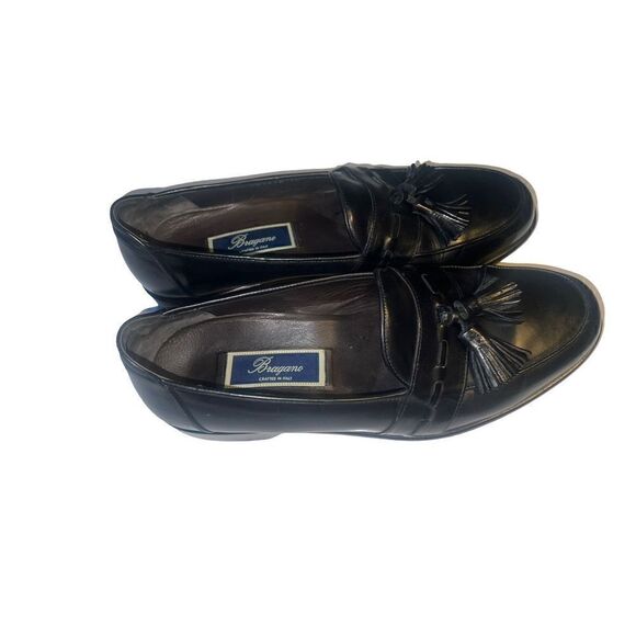 Bragano By Cole Haan Men's Black Leather Moc Toe Tassel Loafer size  10M - Picture 10 of 14